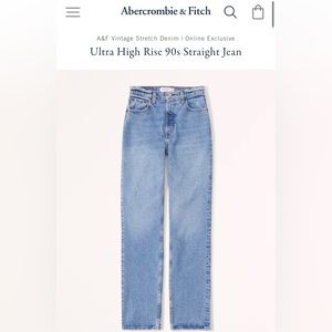Abercrombie Ultra High Rise 90s Straight Jean